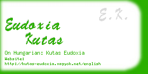 eudoxia kutas business card